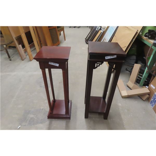 Two Non-Matching Stands: 35" x 10" x 12" and 33" x 11 1/2" x 11 1/2"