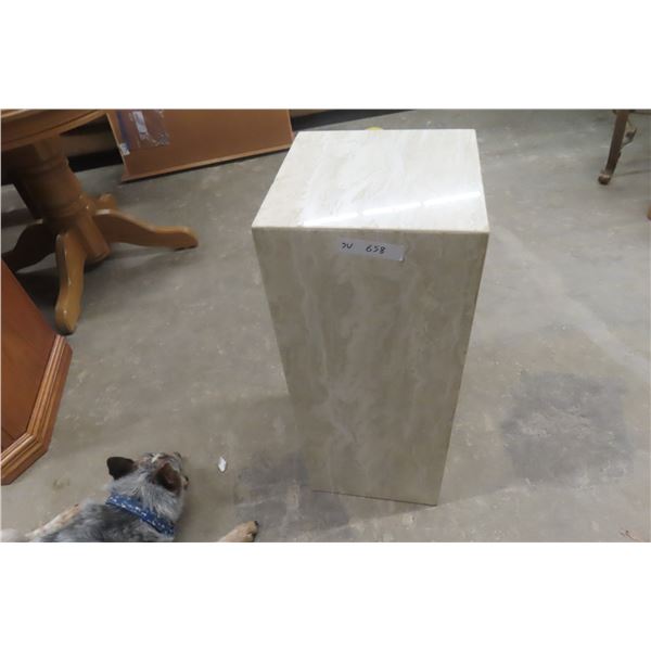 Marble-Style Stand, 30" x 10" x 10"