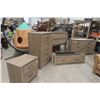 Image 1 : Four-Piece Bedroom Suite: Two Dressers (34" x 56" x 20" and 48" x 38" x 20"), Nightstand (24" x 17"