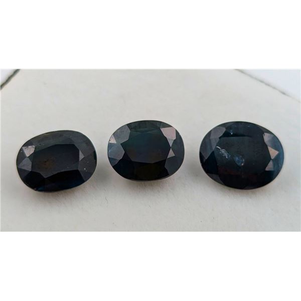 10.06 ct Certified Midnight Sapphire gemstone Parcel ($14,250 Appraisal)