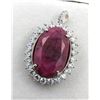 Image 1 : 6 ct Certified Silver Ruby gemstone Pendant ($3,000 Appraisal)