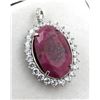 Image 2 : 6 ct Certified Silver Ruby gemstone Pendant ($3,000 Appraisal)