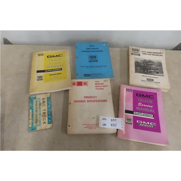6 x 1970s GMC Truck Manuals