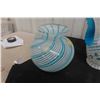 Image 7 : Four Vintage Turquoise Glassware Pieces