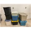 Image 1 : Seven Totes with Lids (Various Sizes)