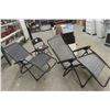 Image 1 : Two Zero Gravity Lounge Folding Yard Chairs and Folding Camping Chair