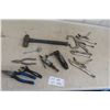 Image 1 : Ball Pin Hammer, Vise Grip, and Two Air Die Grinders
