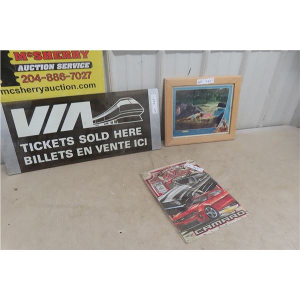 Vintage Rail Sign in Plexiglass (10" x 28")