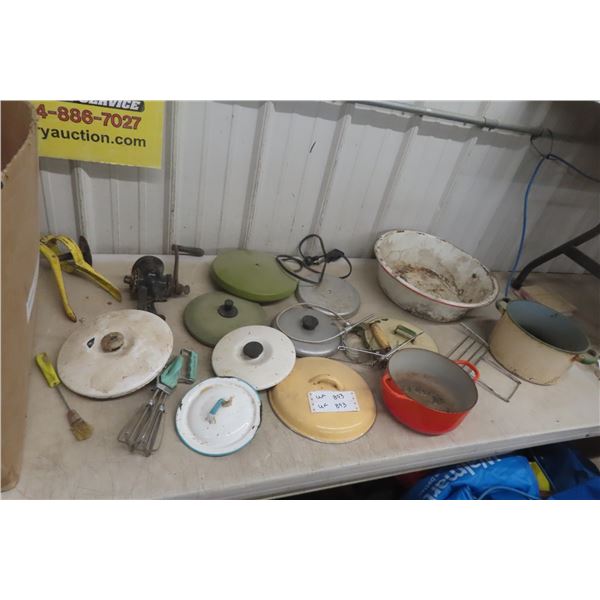 Cast Pots, Lids, Mixer