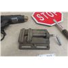 Image 4 : Drill Press Vise, Heat Gun, and STOP/SLOW Flag Sign