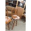 Image 5 : Three Oak Swivel Bar Stools