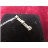 Image 3 : 14k White Gold and Diamond Necklace, 18" Length, 3 g