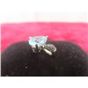 Image 3 : 10k White Gold and Aquamarine Heart Pendant, 1.4 g