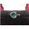 Image 4 : 10k White Gold and Aquamarine Heart Pendant, 1.4 g