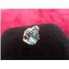 Image 7 : 10k White Gold and Aquamarine Heart Pendant, 1.4 g