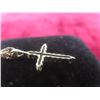 Image 4 : 10k Gold and Diamond Necklace with Cross Pendant, 19 1/2" Length, 4.2 g