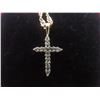 Image 8 : 10k Gold and Diamond Necklace with Cross Pendant, 19 1/2" Length, 4.2 g