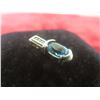 Image 1 : 10k White Gold Diamond and Aquamarine Pendant, 1.3 g