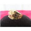 Image 3 : 10k Gold Nugget-Style “Mom” Ring, Size 8, 3.1 g