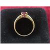 Image 6 : 10k Gold and Garnet Ring, Size 6, 1.2 g