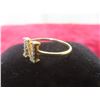 Image 3 : 10k Gold and Diamond “N” Initial Ring, Size 7 1/2, 1.3 g
