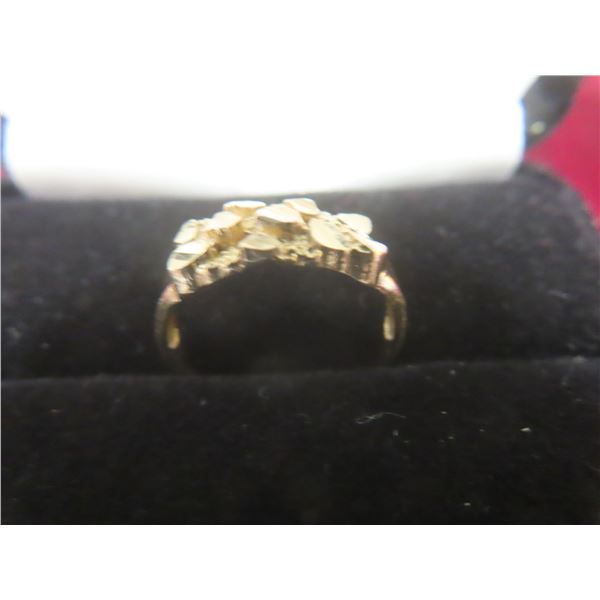 10k Gold Nugget-Style Ring, Size 4, 1.2 g