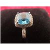 Image 4 : 10k White Gold and Diamond Aquamarine Pendant, 2.2 g