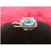 Image 5 : 10k White Gold and Diamond Aquamarine Pendant, 2.2 g