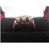 Image 1 : 14k Gold and Diamond Ring, Size 8 1/2, 4.6 g