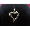 Image 1 : 10k Gold and Diamond Heart Pendant, 0.8 g