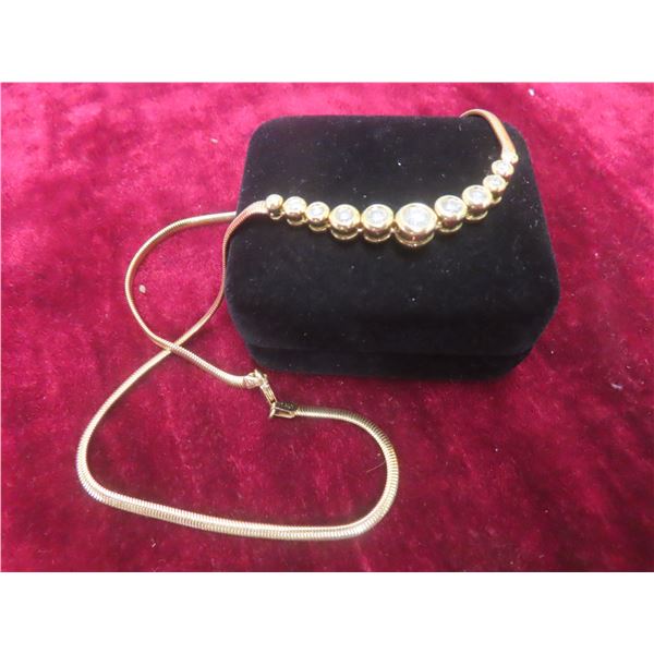 14k Gold and Diamond Necklace, 16" Length, with Appraisal Certificate