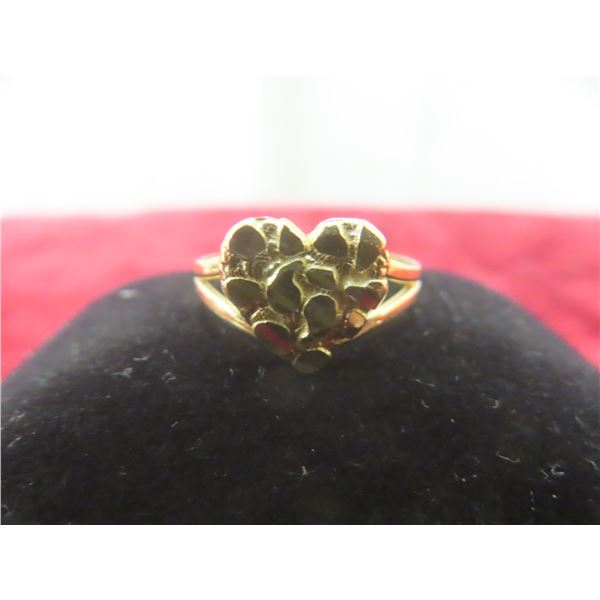 10k Gold Nugget-Style Ring, Size 7, 1.7 g