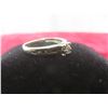 Image 3 : 10k White Gold and Diamond Ring, Size 5, 1.7 g