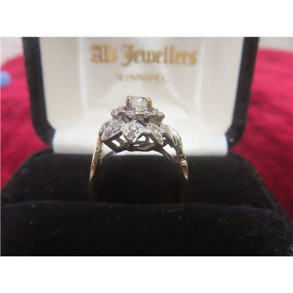 14k Gold and Diamond Ring, Size 7, 5.6 g