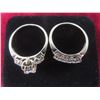 Image 3 : 14k White Gold and Diamond Ring Set, Size 7, 6 g Total