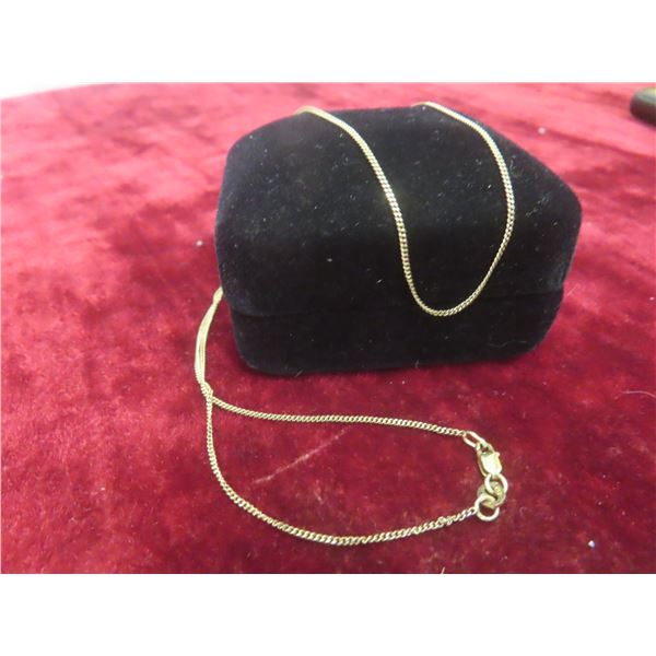 10k Gold Necklace, 19" Length, 1.7 g