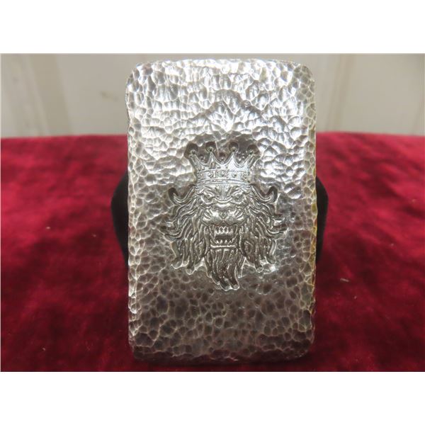 10 oz .999+ Silver Bar by Hedican Precious Metals, Lion Line, Hand Poured, #23
