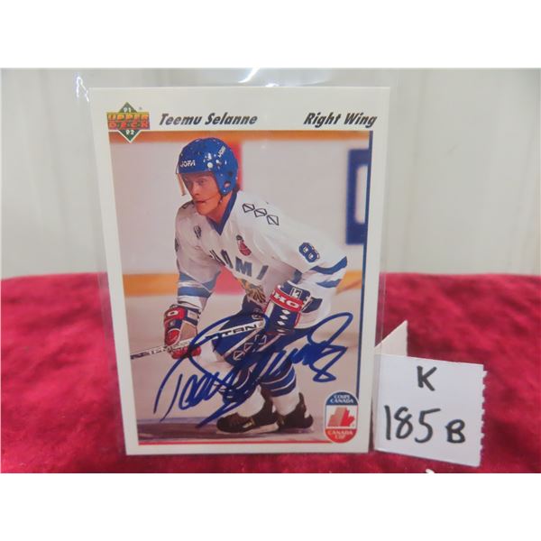 1991–92 Teemu Selanne Signed Rookie Card