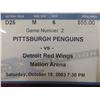 Image 3 : Full Unused NHL Pittsburgh Penguins 2003 Game Ticket
