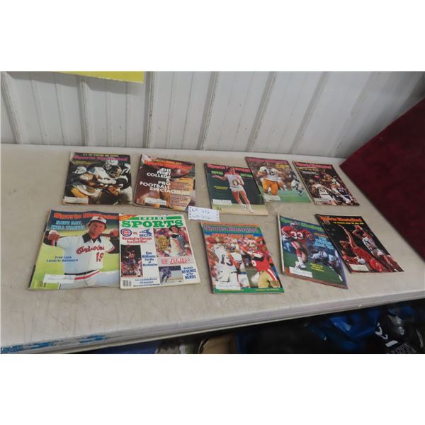 Ten 1980s Sports Illustrated Magazines Covering Football, Baseball and Basketball