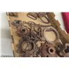 Image 3 : Assorted Antique Industrial Cast-Iron Gears, Sprockets, Horse Bits and Hinges