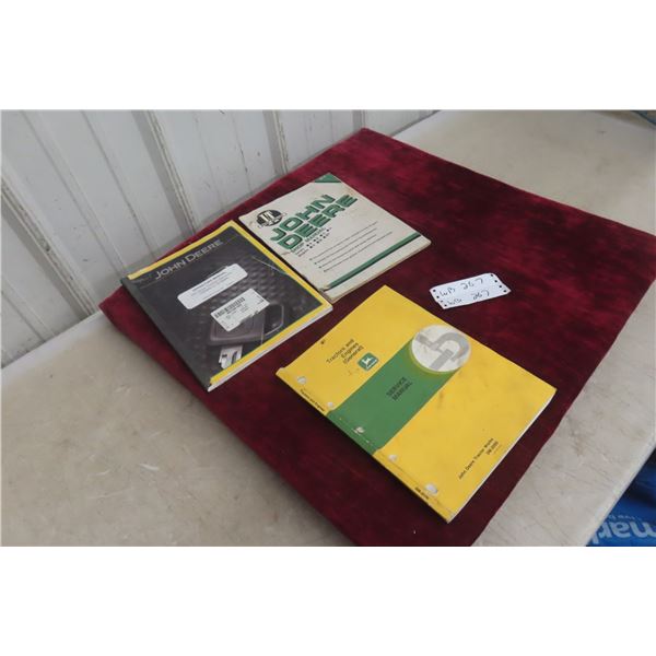 Three John Deere Tractor Manuals for Series A, B, G, H and Models D, M, MT and 720 Diesel