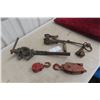 Image 1 : Five Antique Pulleys and a Fence Stretcher
