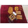 Image 1 : Five First Nations Handcrafted Medicine Bags, Two Postcard Wallets and Beaded Dream Catcher