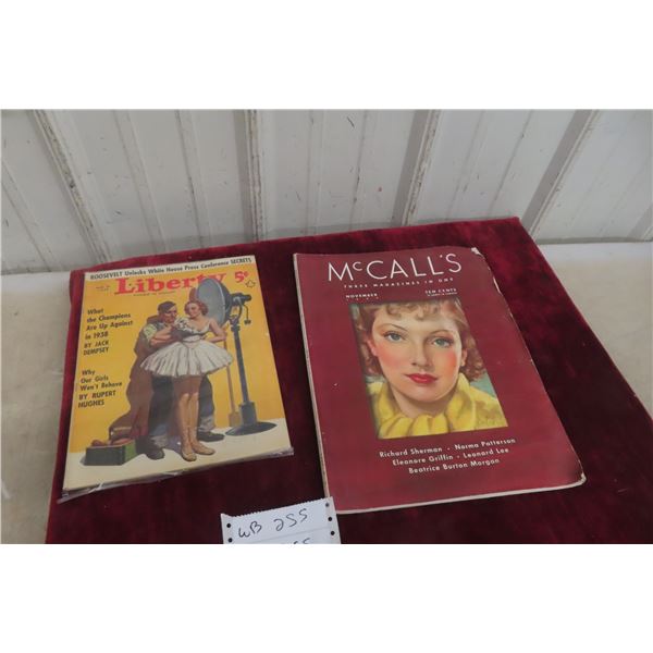 1935 McCall’s and 1938 Liberty Magazines With Vintage Advertisements