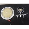 Image 3 : Four Vintage Auto Chrome Emblems and Mirror (1963 Fairlane 500, 1963 Mercury Meteor, Pontiac Grand