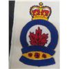 Image 4 : Three Antique Royal Canadian Legion Crown Crest Shield Embroidered Badges, 8" x 6"