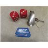 Image 7 : Assorted Vintage Items Including Seven Bottle Openers, Shoe Horn, Dice, Pipe, Pharmacy Bottle and