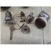 Image 7 : Assorted Antique Auto Tools and Parts Including Indestro Brake Liner Punch, Ford Keys, Knobs,