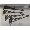 Image 7 : Antique Art Deco Cast-Iron Swing-Arm Curtain Rod Brackets